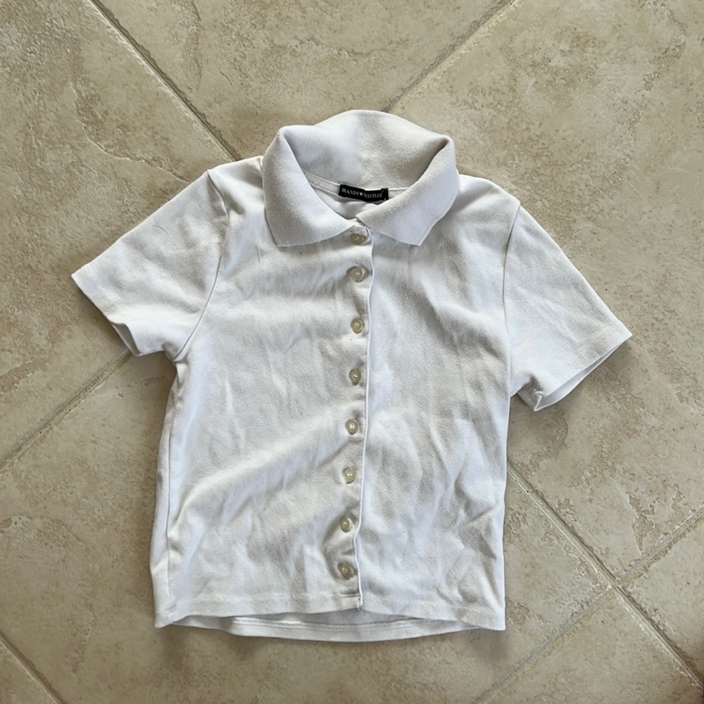 Brandy Melville Crop Button Up